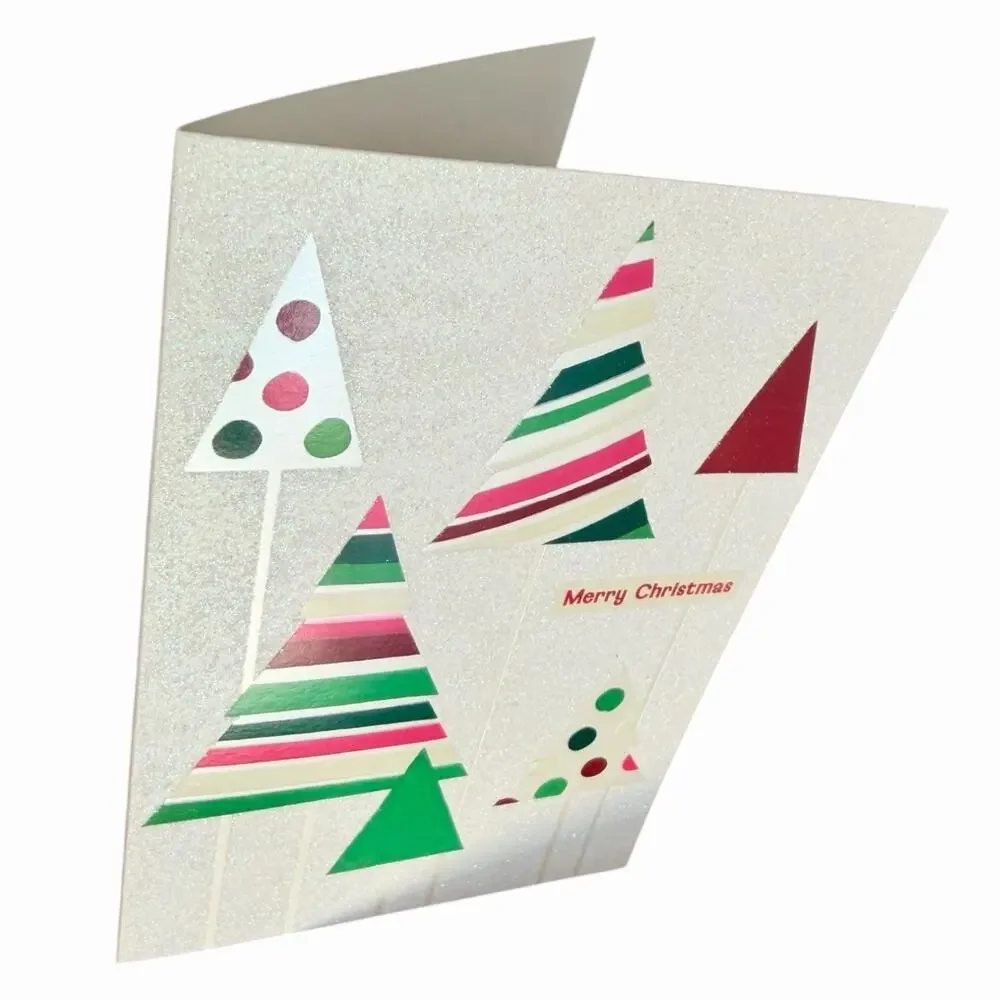 New PAPYRUS Lot of 4 Christmas Cards Embellished Glitter Keepsake Gold Seals New